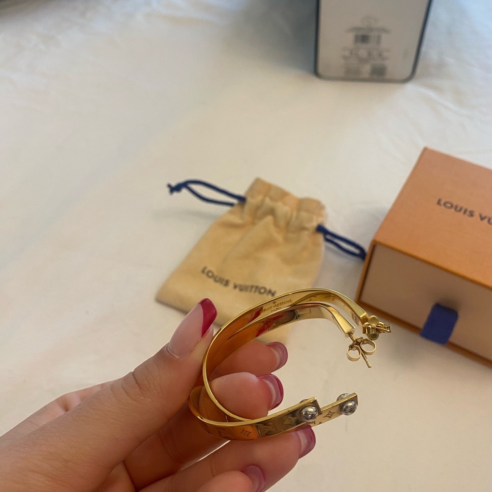Louis Vuitton Gold Hoop Earrings